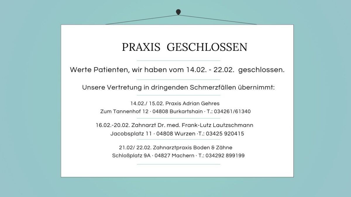 Praxis geschlossen